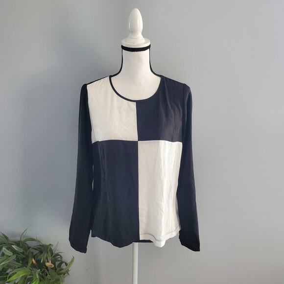 Charming Charlie Women's Color Block Blouse Top Size M - Picture 1 of 7